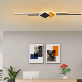 Aplica LED, 16*65 cm, Negru/Galben