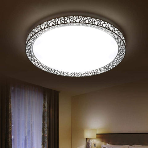 Plafoniera LED, 50*8 cm, Negru