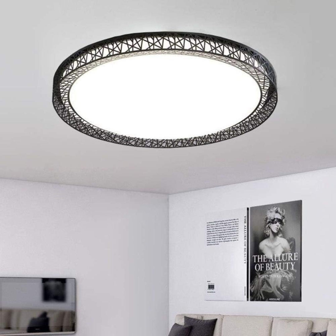 Plafoniera LED, 50*8 cm, Negru