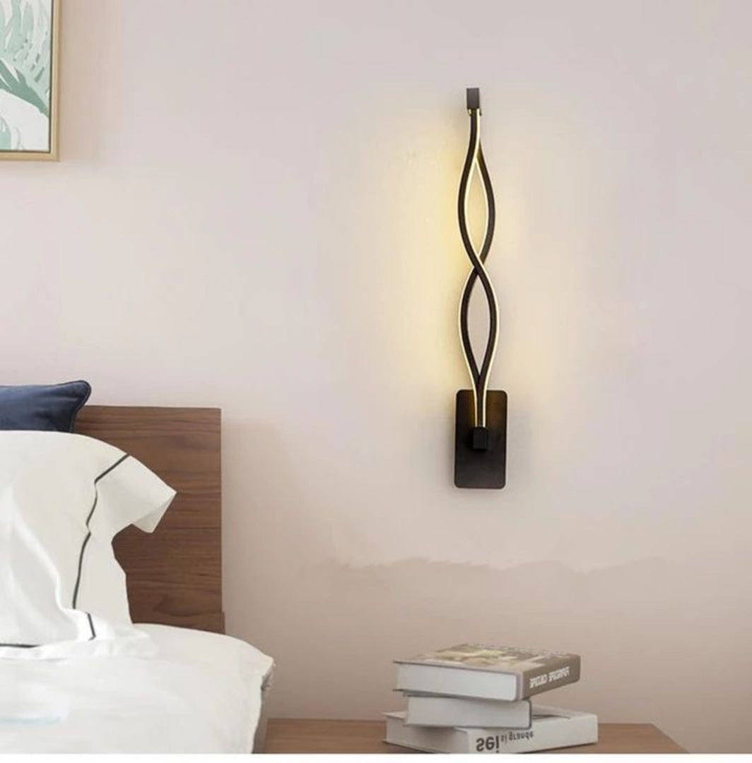 Aplica  LED Perete Spirala, 12*40 cm, Negru