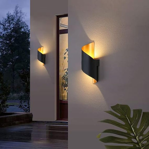 Aplica LED Exterior Spirala 10*28 cm, Negru