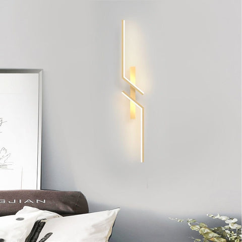 Aplica LED Cu Design Unic, 13*60 cm, Auriu