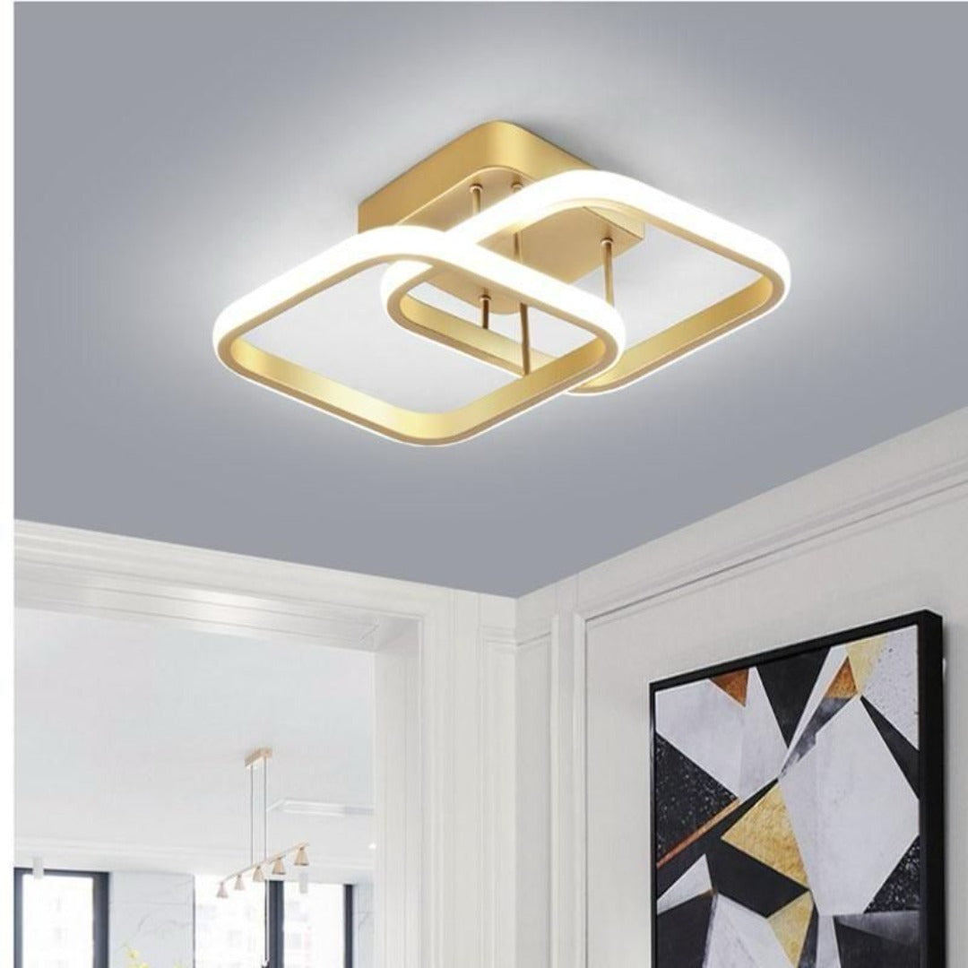 Lustra LED Eleganta Moderna 24*20*10cm, Auriu