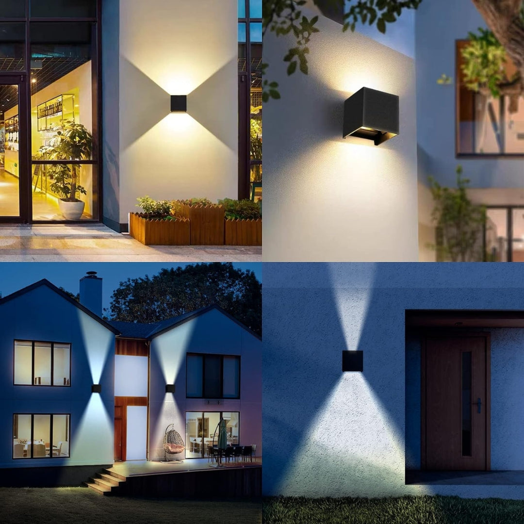 Aplica LED Exterior 10*10*10 cm, Negru